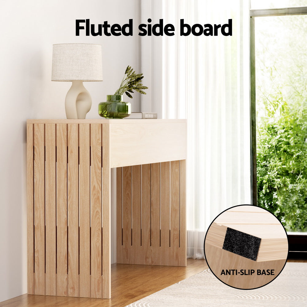 Fluted Console Table - Pine