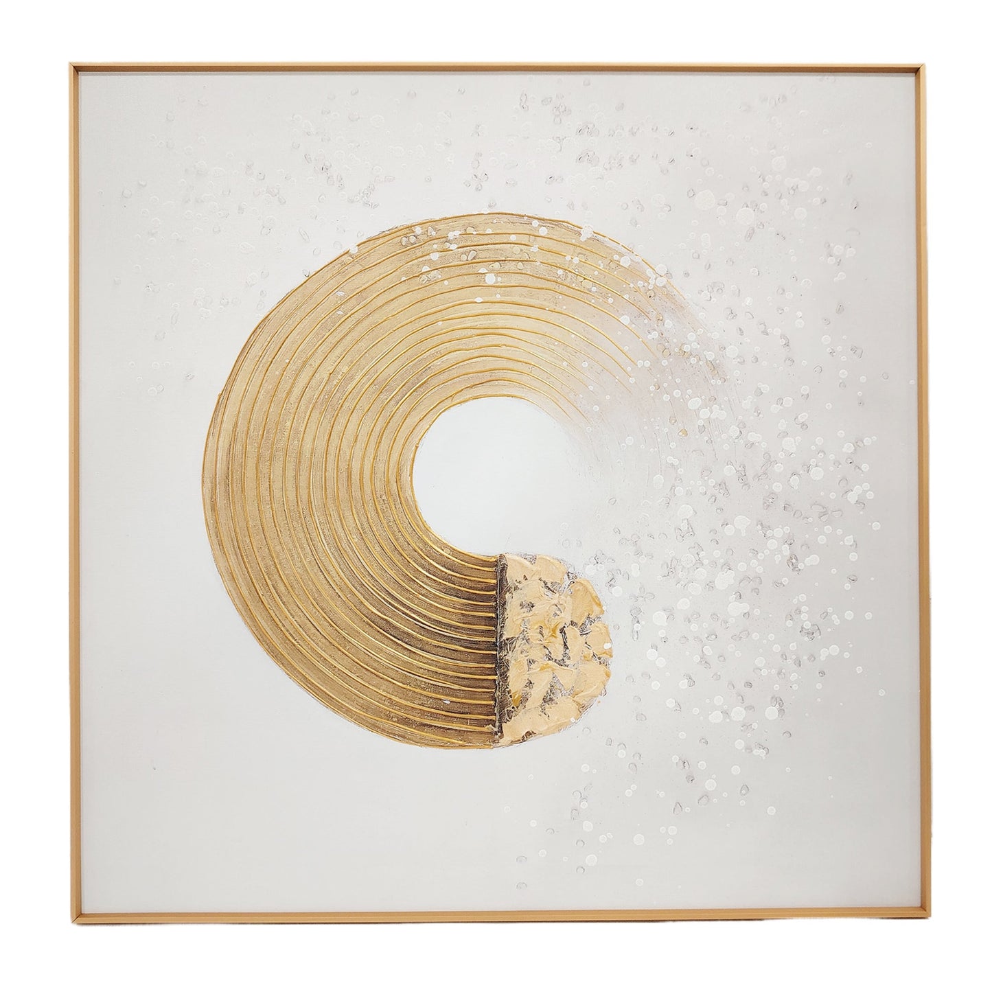 Spiral Square Framed Canvas Wall Art - Small