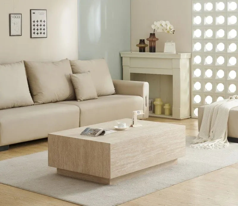 Sonia Coffee Table - Travertine Look