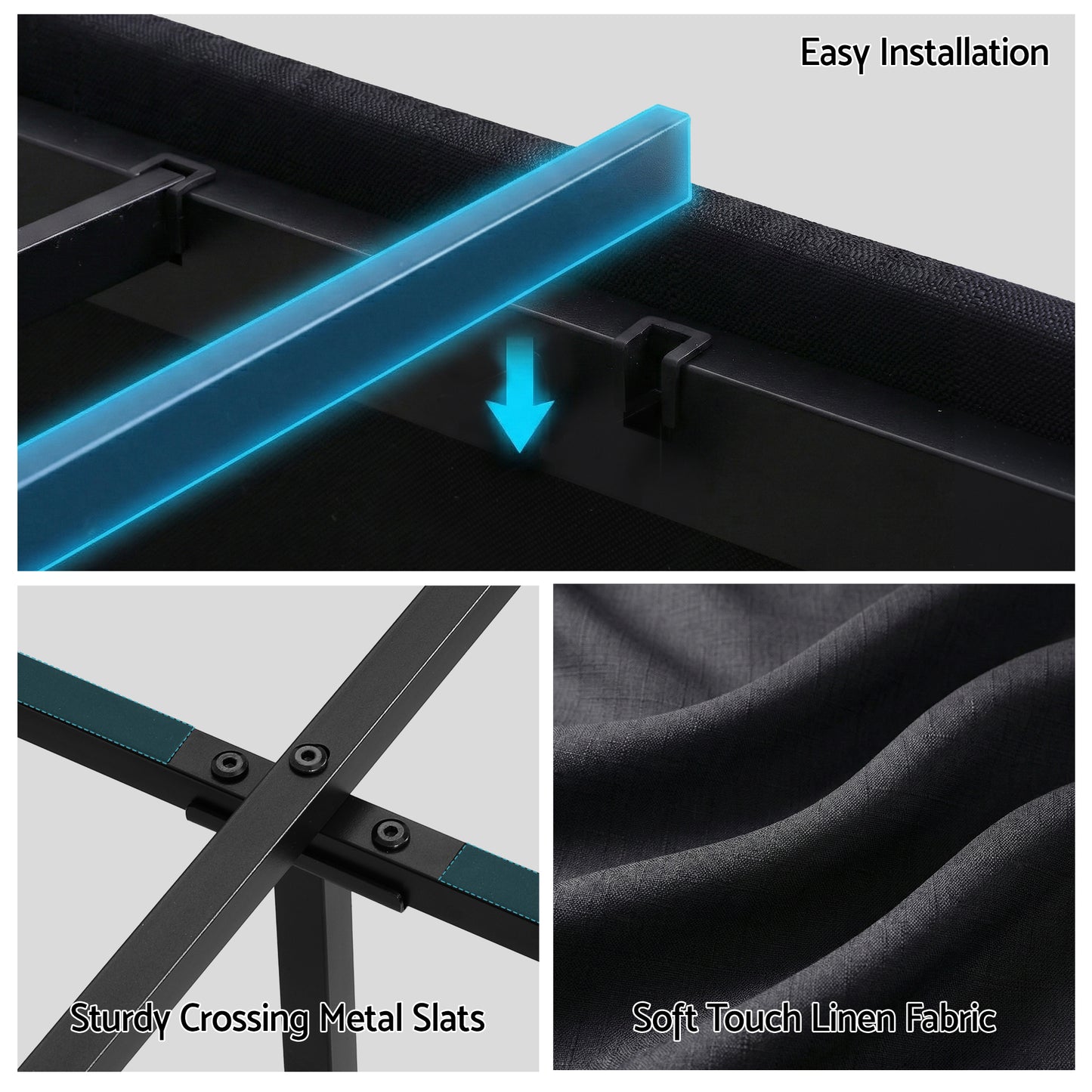 Queen Bed Frame with Storage Drawers