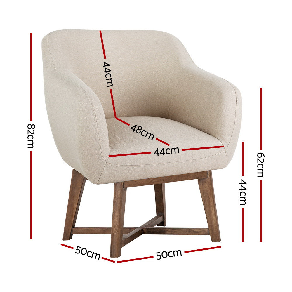 Aston Armchair Tub Chair- Beige