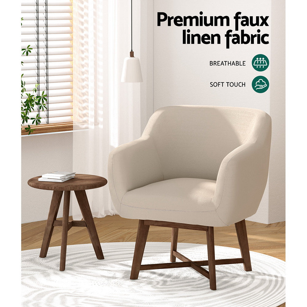 Aston Armchair Tub Chair- Beige