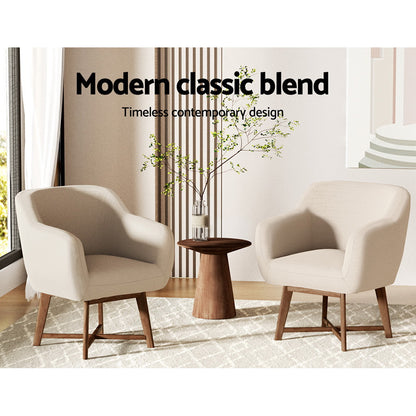 Aston Armchair Tub Chair- Beige