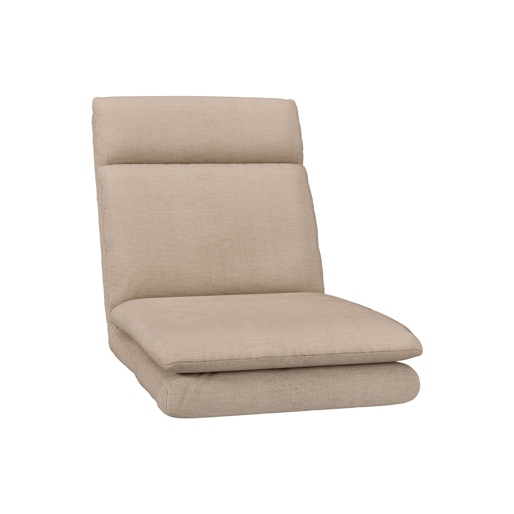 Floor Chair 1 Seater Sofa Linen Beige