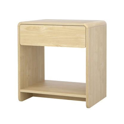 Minimal Bedside Table Open Shelf- Pine