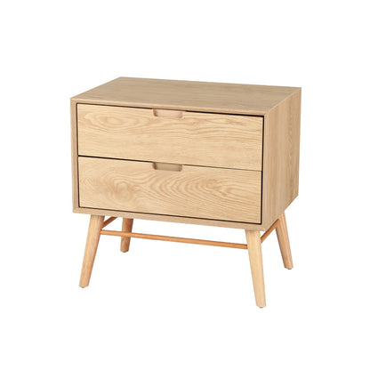 Gino Minimal Bedside Table- Oak