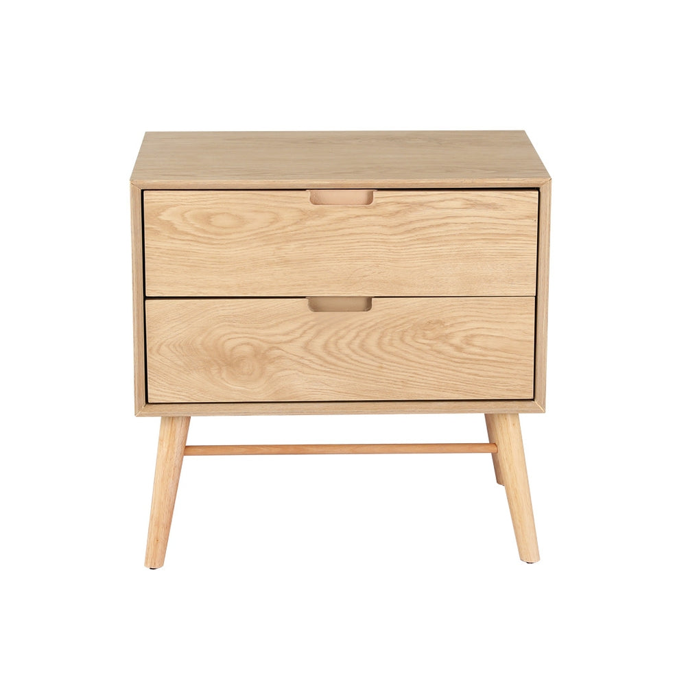Gino Minimal Bedside Table- Oak