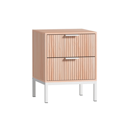 Lura Minimal Bedside Table- Pine