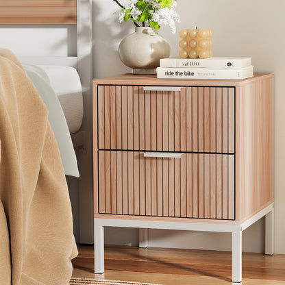 Lura Minimal Bedside Table- Pine