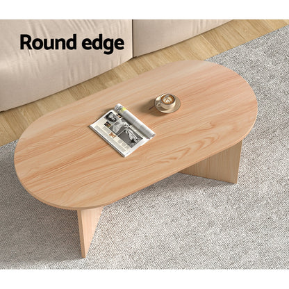 Alva Modern Coffee Table Oval 110CM- Pine