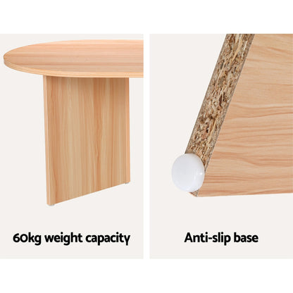 Alva Modern Coffee Table Oval 110CM- Pine