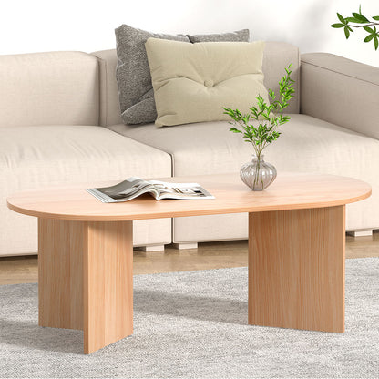Alva Modern Coffee Table Oval 110CM- Pine