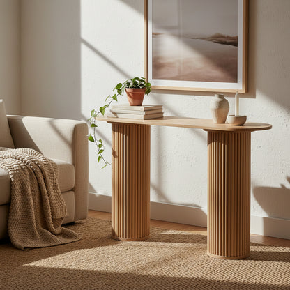 Blake Oval Console Table - Pine