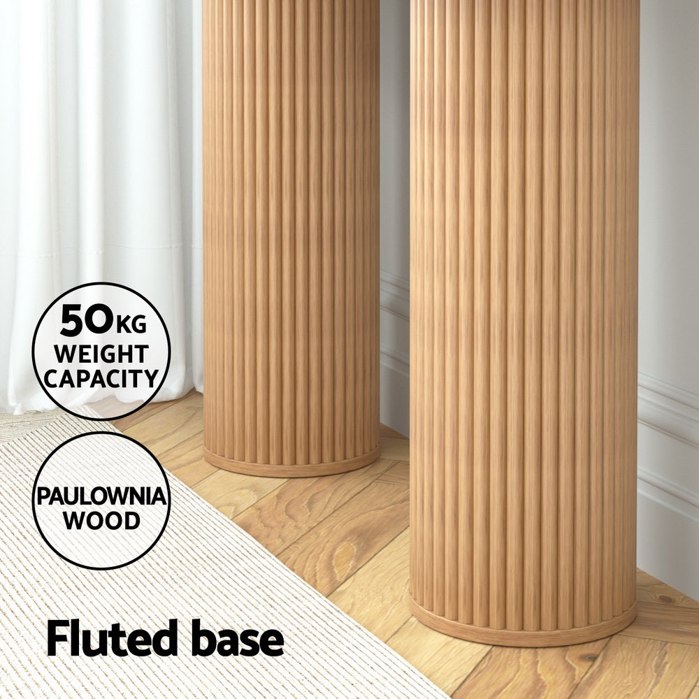 Blake Oval Console Table 115cm - Pine