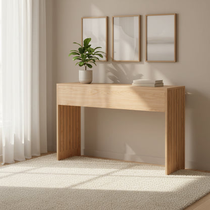 Fluted Console Table - Pine