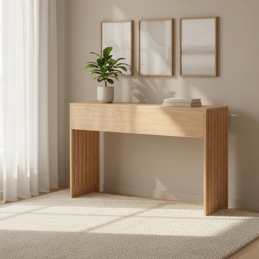 Fluted Console Table - Pine
