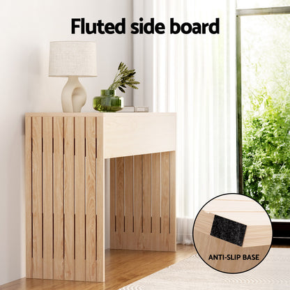 Fluted Console Table - Pine