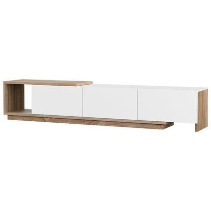 TV Cabinet Entertainment Unit Extendable- White Oak