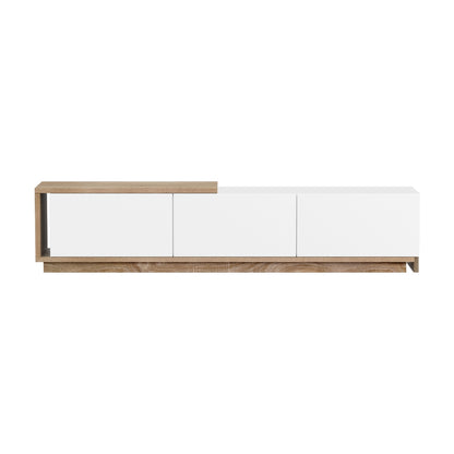 TV Cabinet Entertainment Unit Extendable- White Oak