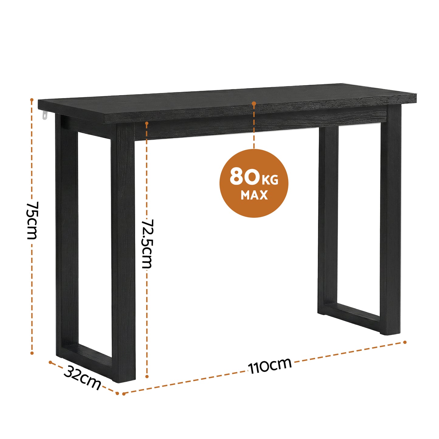 Console Table 110cm - Black