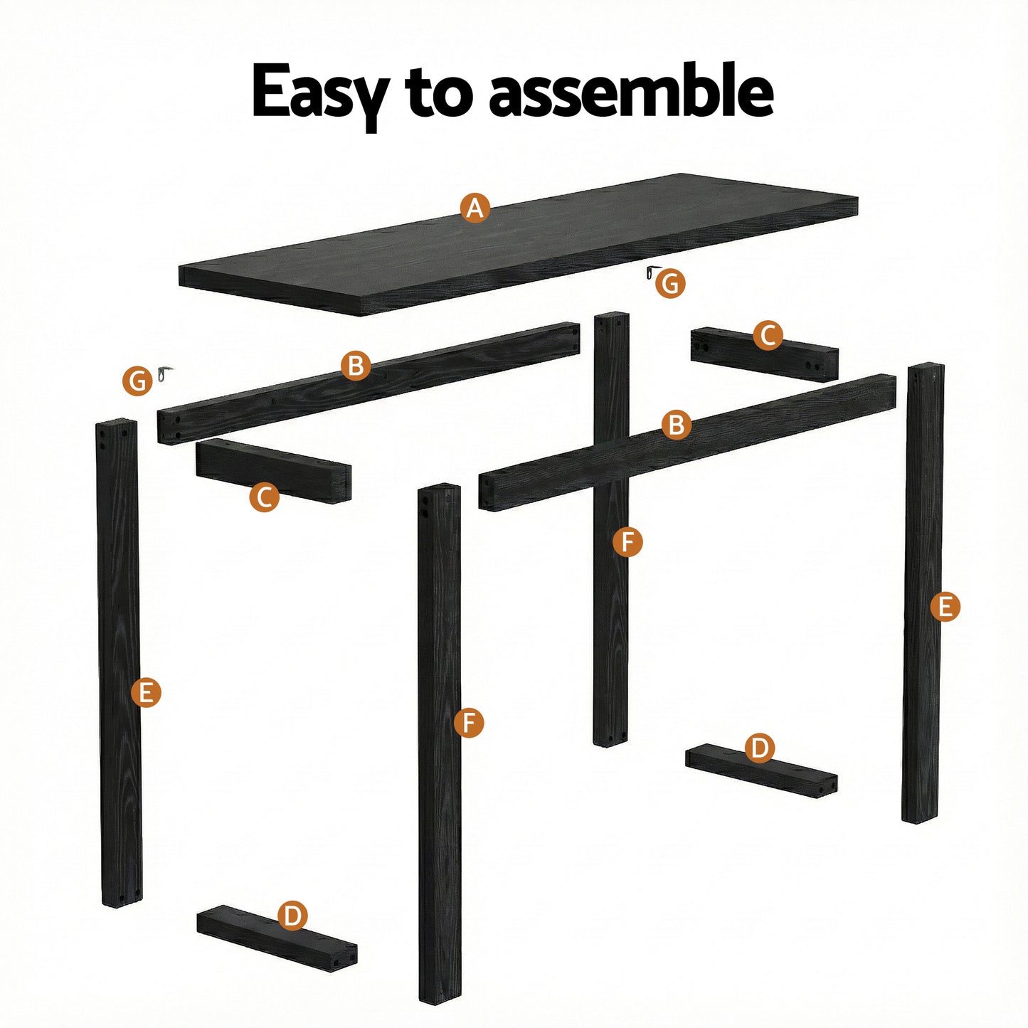 Console Table 110cm - Black