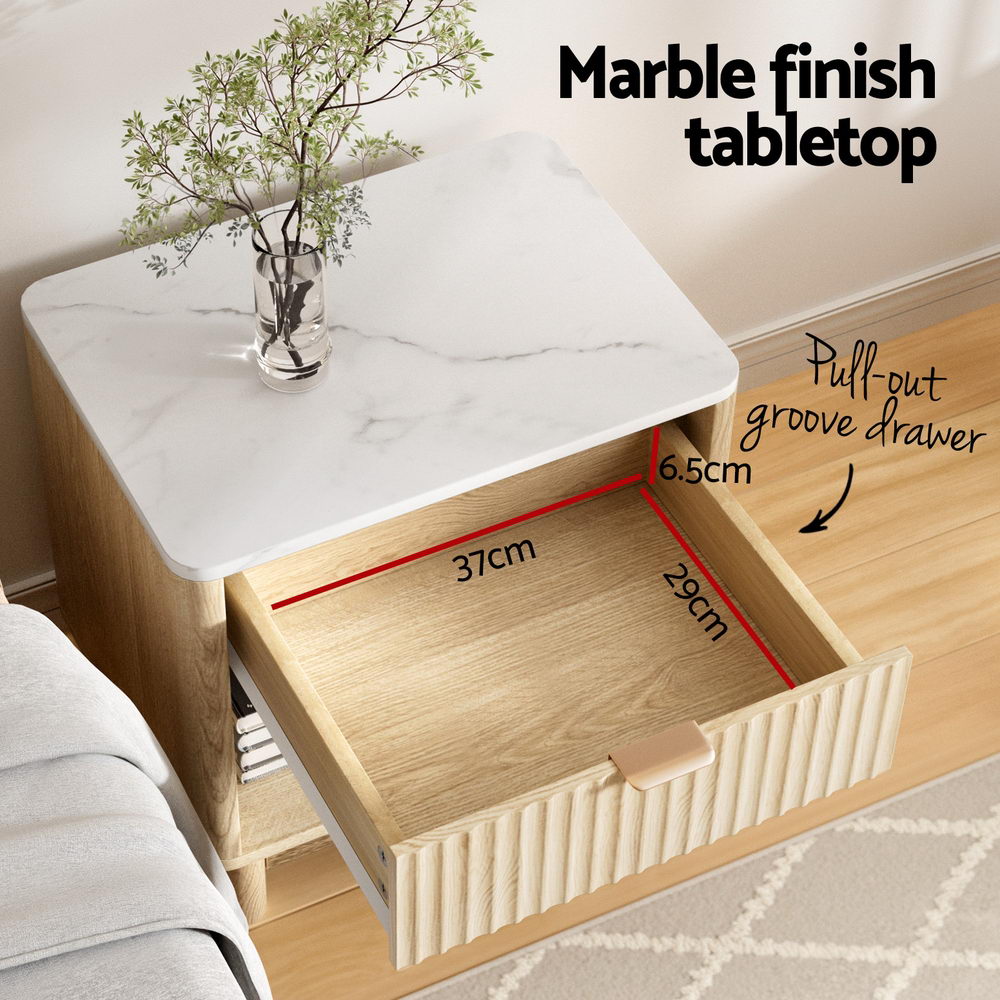 Minimal Bedside Table- Pine