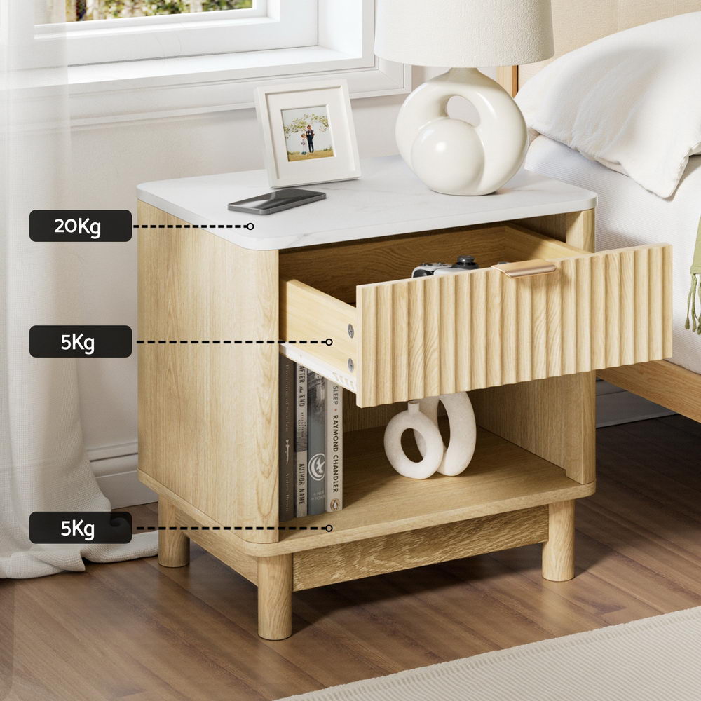 Minimal Bedside Table- Pine