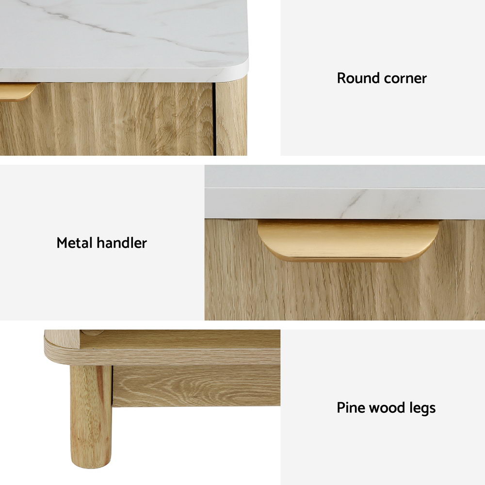 Minimal Bedside Table- Pine