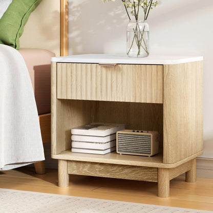 Minimal Bedside Table- Pine