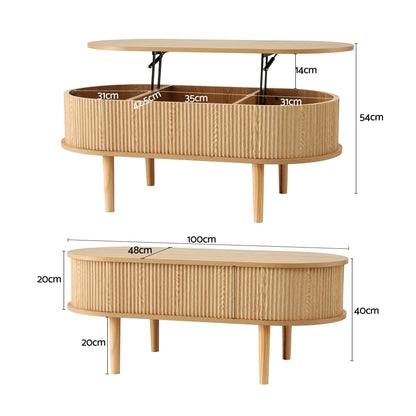 Lajla Lift Top Coffee Table – Natural