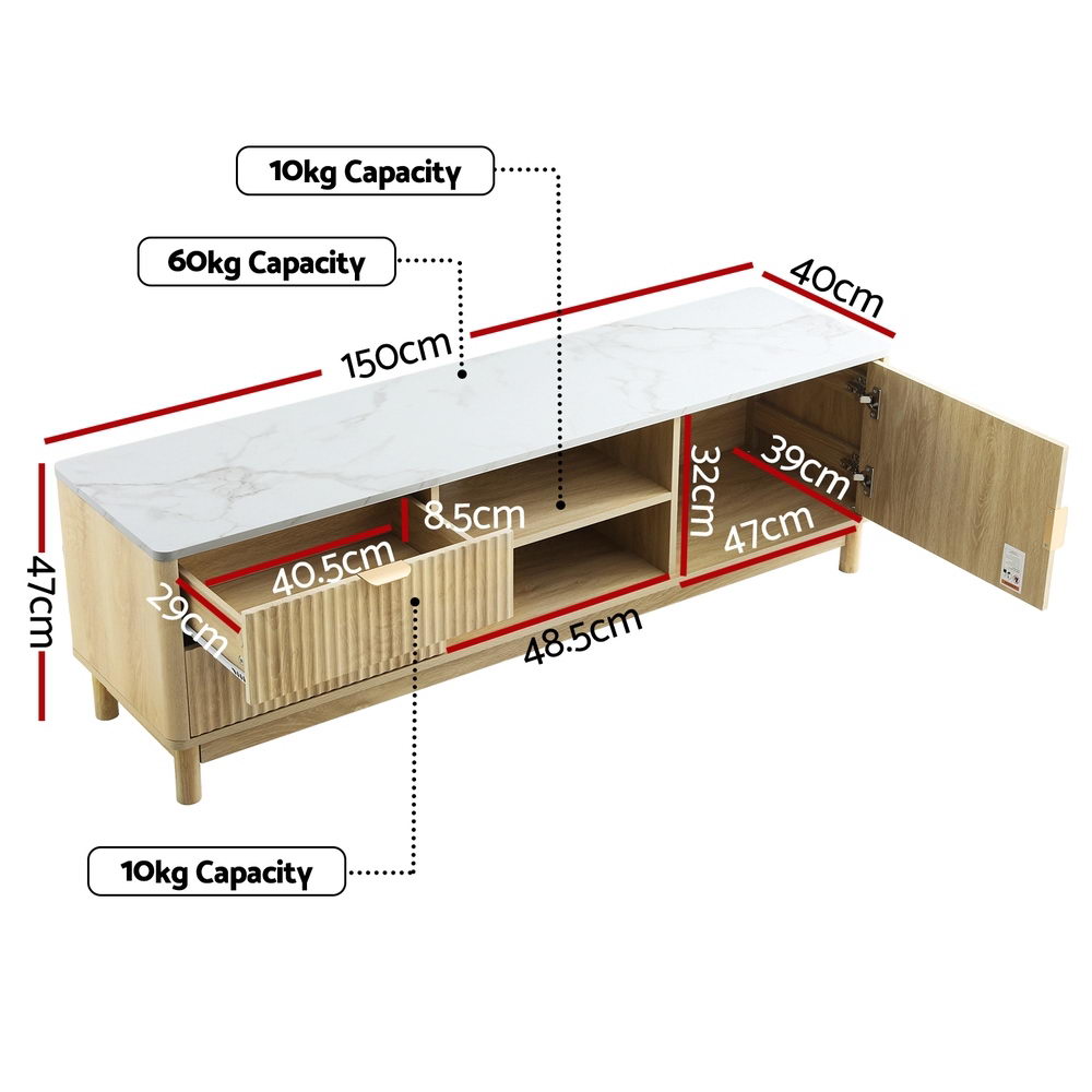 TV Unit Entertainment Unit 150cm - Pine
