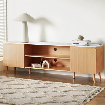 TV Cabinet Entertainment Unit 180CM Pine White