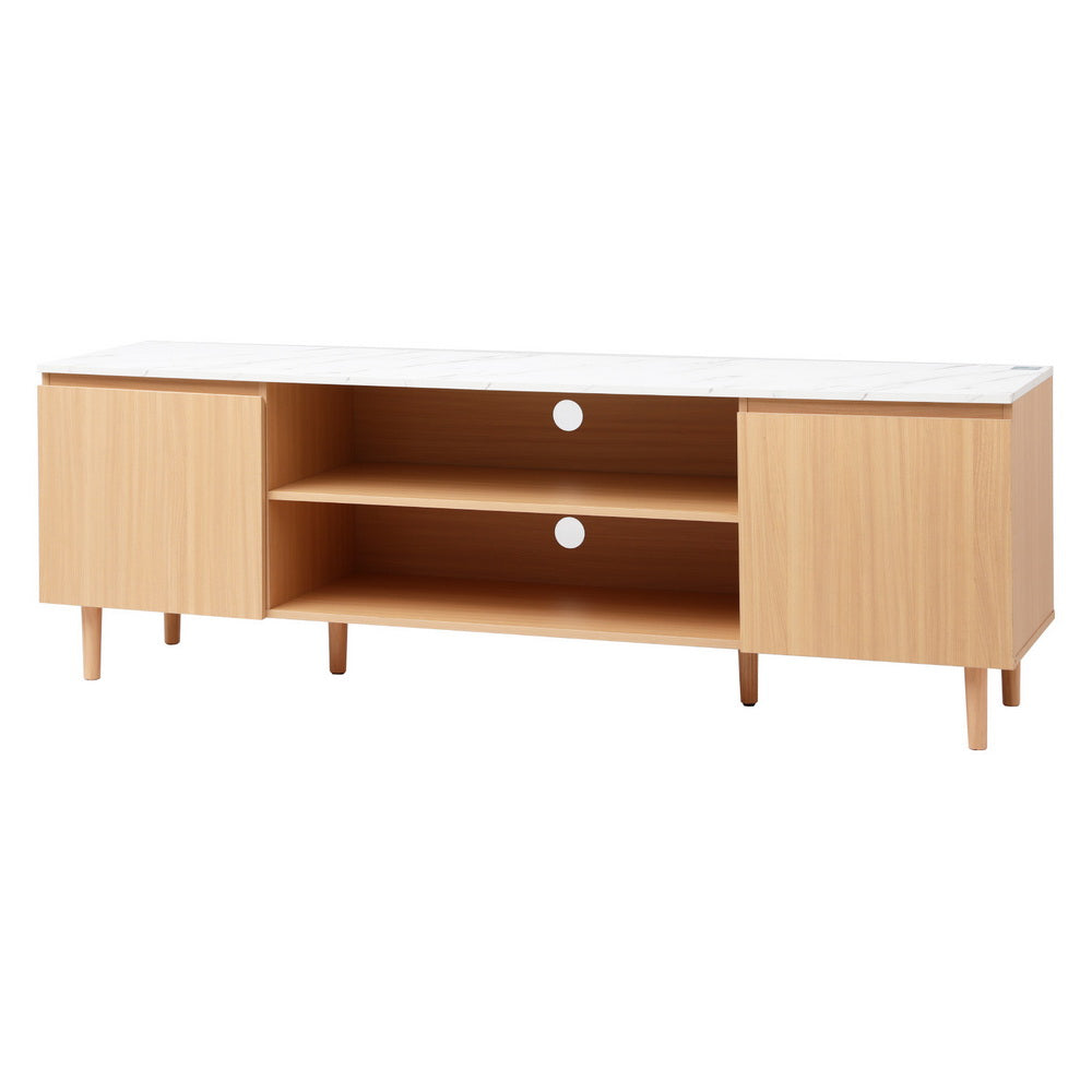 TV Cabinet Entertainment Unit 180CM Pine White