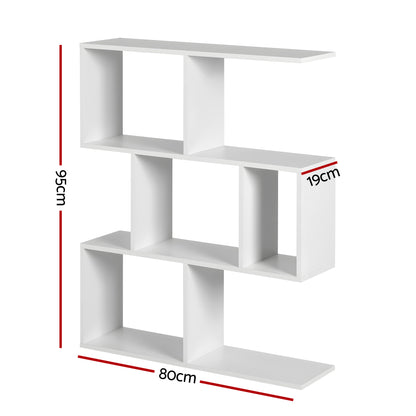 Floating Wall Shelf 3-Tier Display - White
