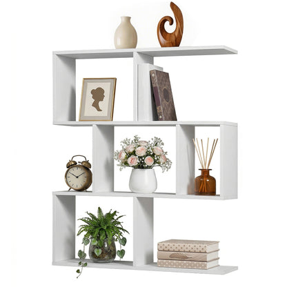 Floating Wall Shelf 3-Tier Display - White