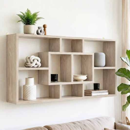 Floating Wall Shelves Bookshelf - Wood