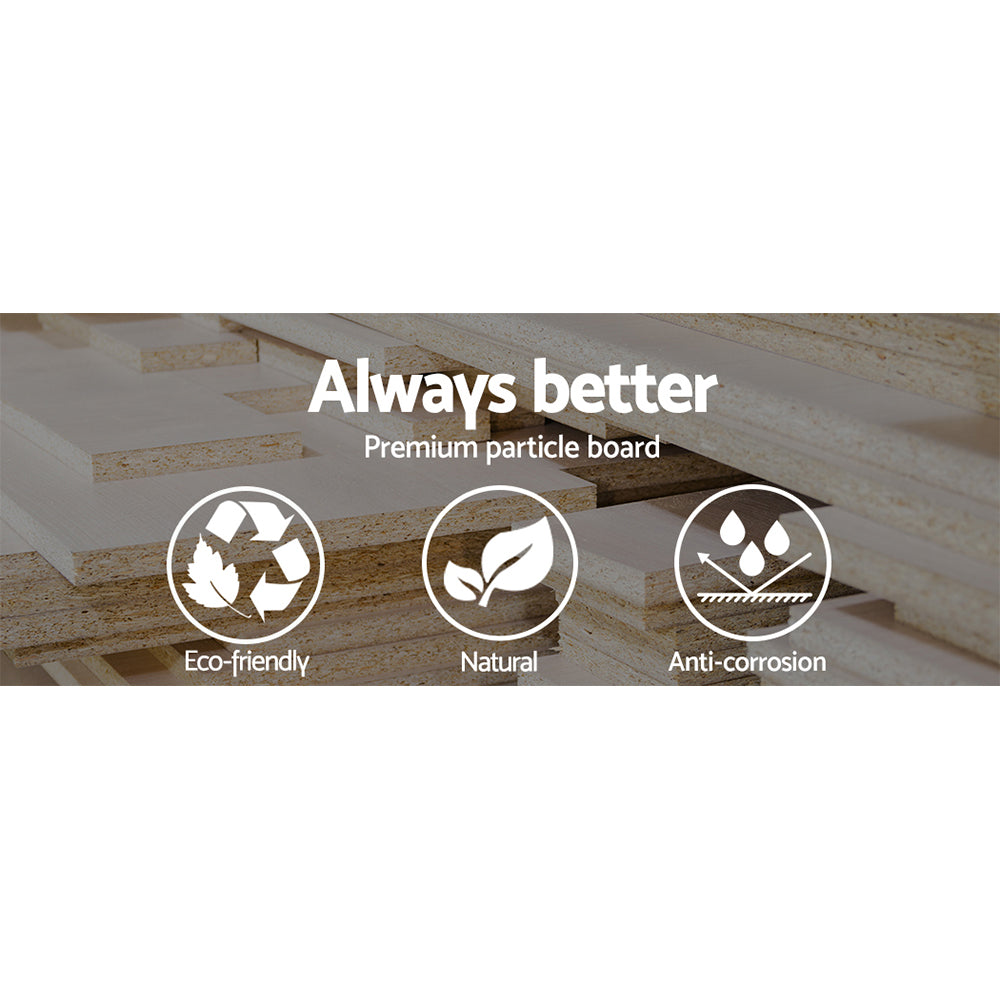 TV Cabinet Entertainment Unit 180cm Oak White Gary