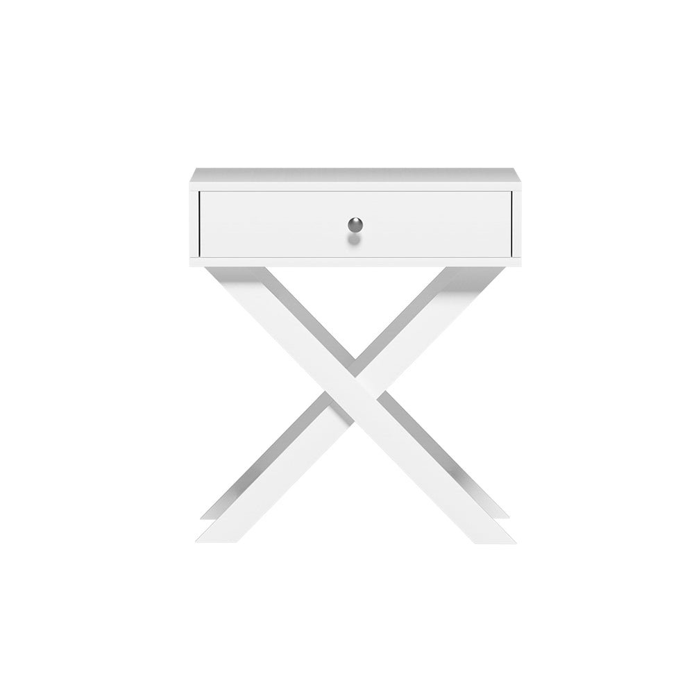 Qara Bedside Table - White