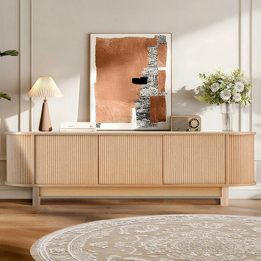 TV Entertainment Unit Storage Cabinet 160cm - Pine