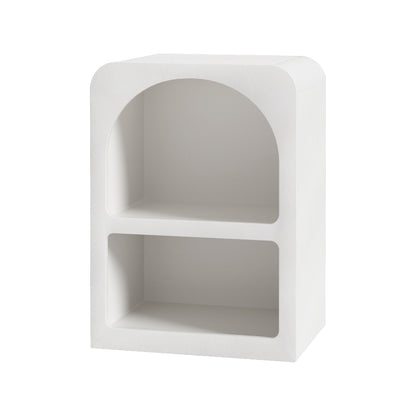 Arched Minimal Bedside Table- White