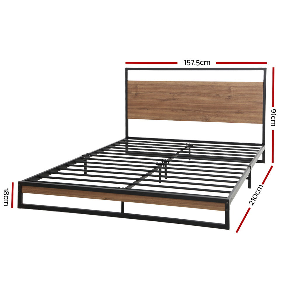 Dane Bed Frame Queen Size - Metal