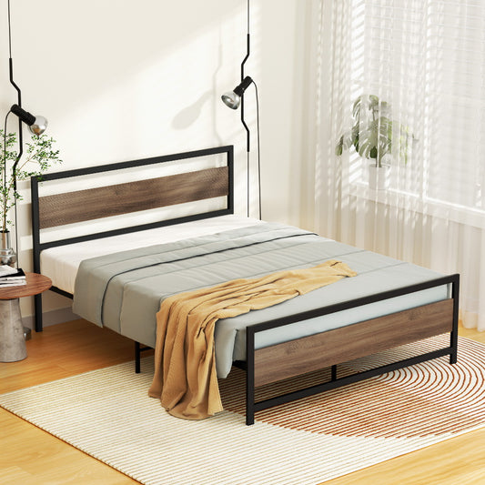 Drew Bed Frame Double Size - Metal Black