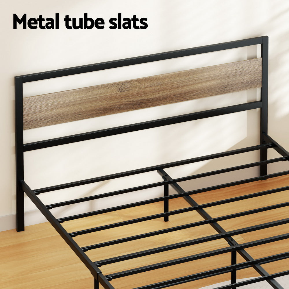 Drew Bed Frame Double Size - Metal Black