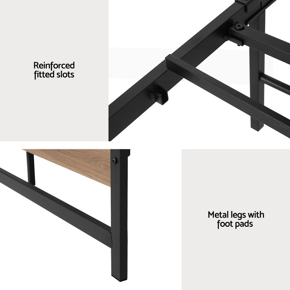 Drew Bed Frame Double Size - Metal Black