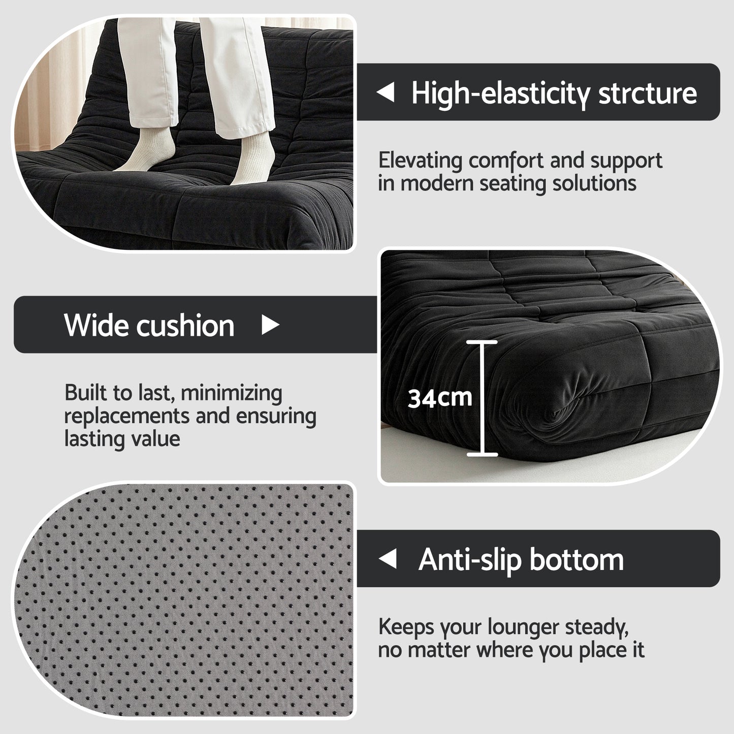 Lazy 2 Seaters Floor Couch