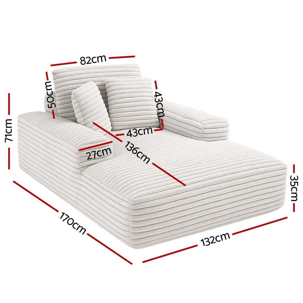 Sofa Bed Lounge Chair Recliner Faux Fur Fabric