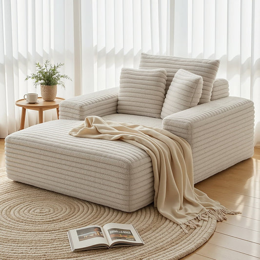 Sofa Bed Lounge Chair Recliner Faux Fur Fabric