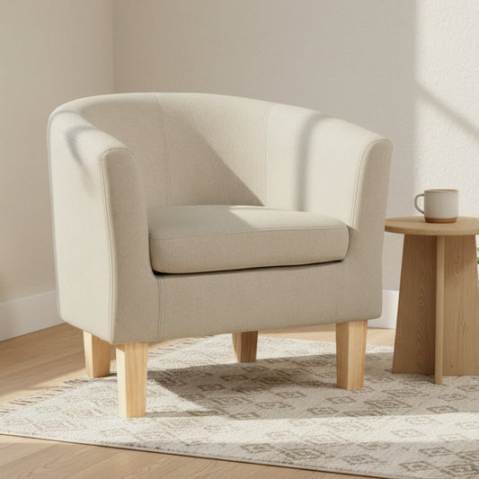 Abby Armchair Tub Chair- Beige