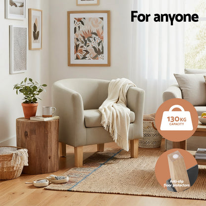 Abby Armchair Tub Chair- Beige