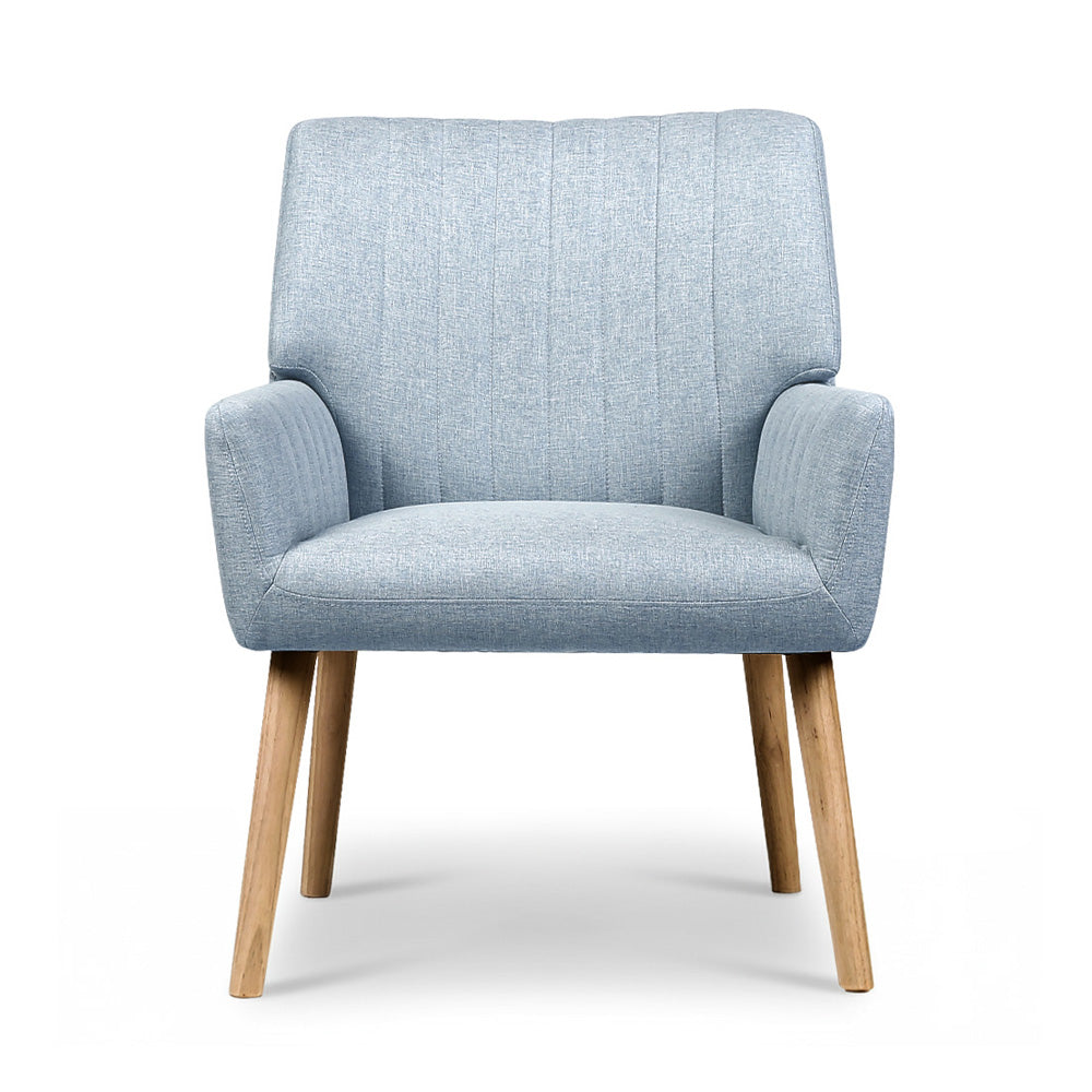 Sebastini 2x Armchair- Blue Grey